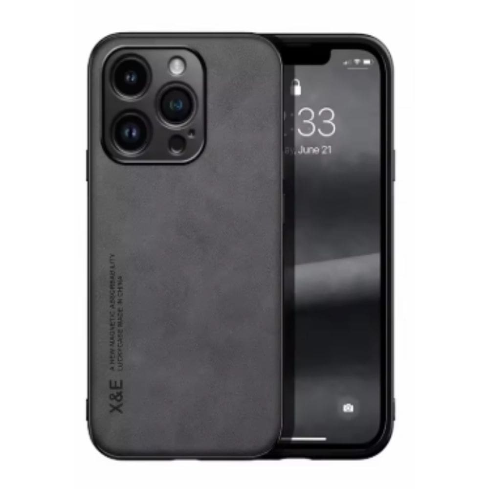 Capinha Luxo Couro Camurça Antichoque Para Ipphone 16 Pro Max