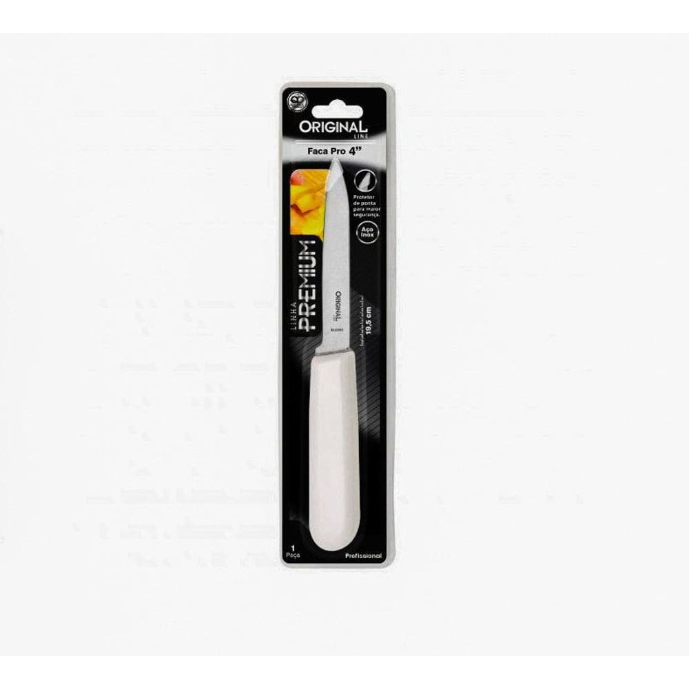 Faca Legumes Inox 4 Cabo Branco Premium