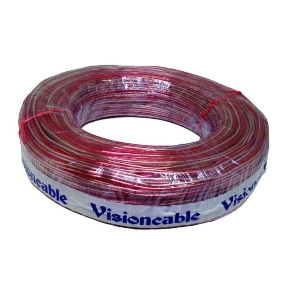 Cabo Cristal 2x16 1.00mm Vermelho 100 Metros