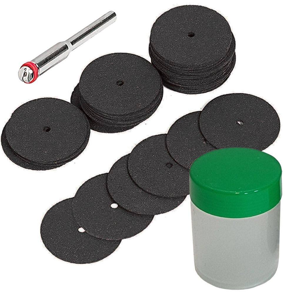 Kit 30 Discos De Corte 24Mm Haste 3Mm Para Micro Retíficas