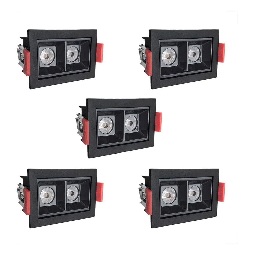 5 Mini Spot De Led Downlight Duplo Embutido 3000K Bet56