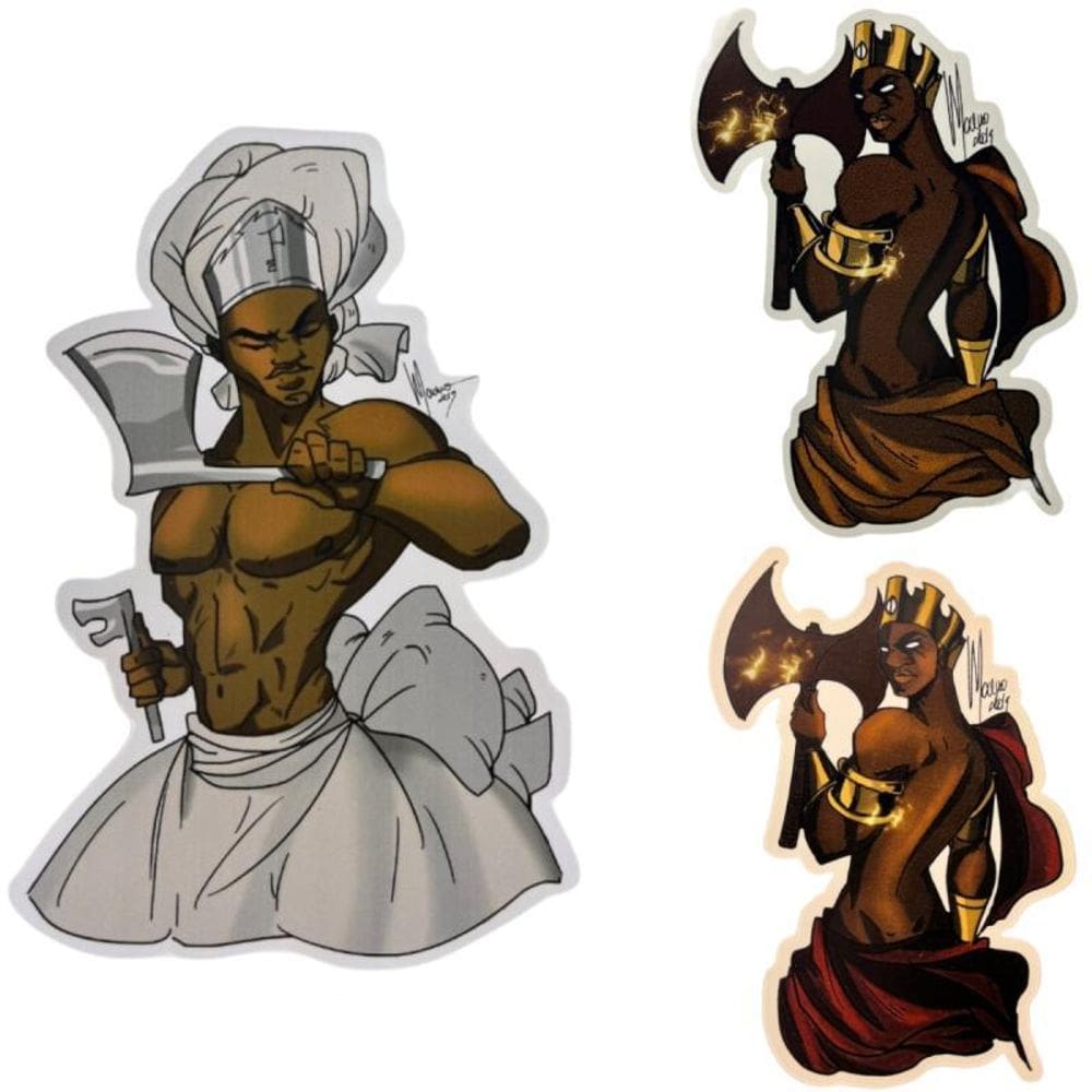 Adesivo Vinil Impermeável Xangô 10X13 Cm Umbanda - Selecione