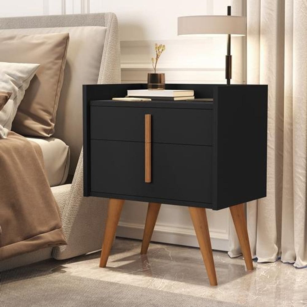 Mesa Cabeceira 1188 Plus Pés Palito Gaveta E Porta Cores
