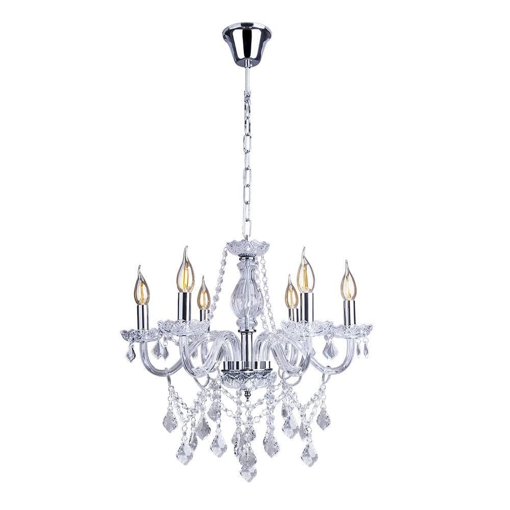 Lustre Candelabro Cristal France Nice 6 Braços E14