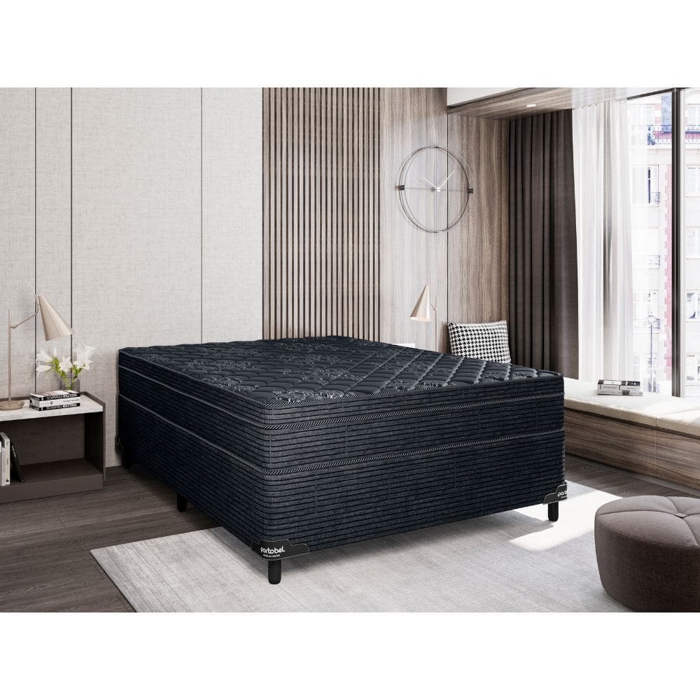 Conj Box Portobel Arezzo Black Light 138X188x70