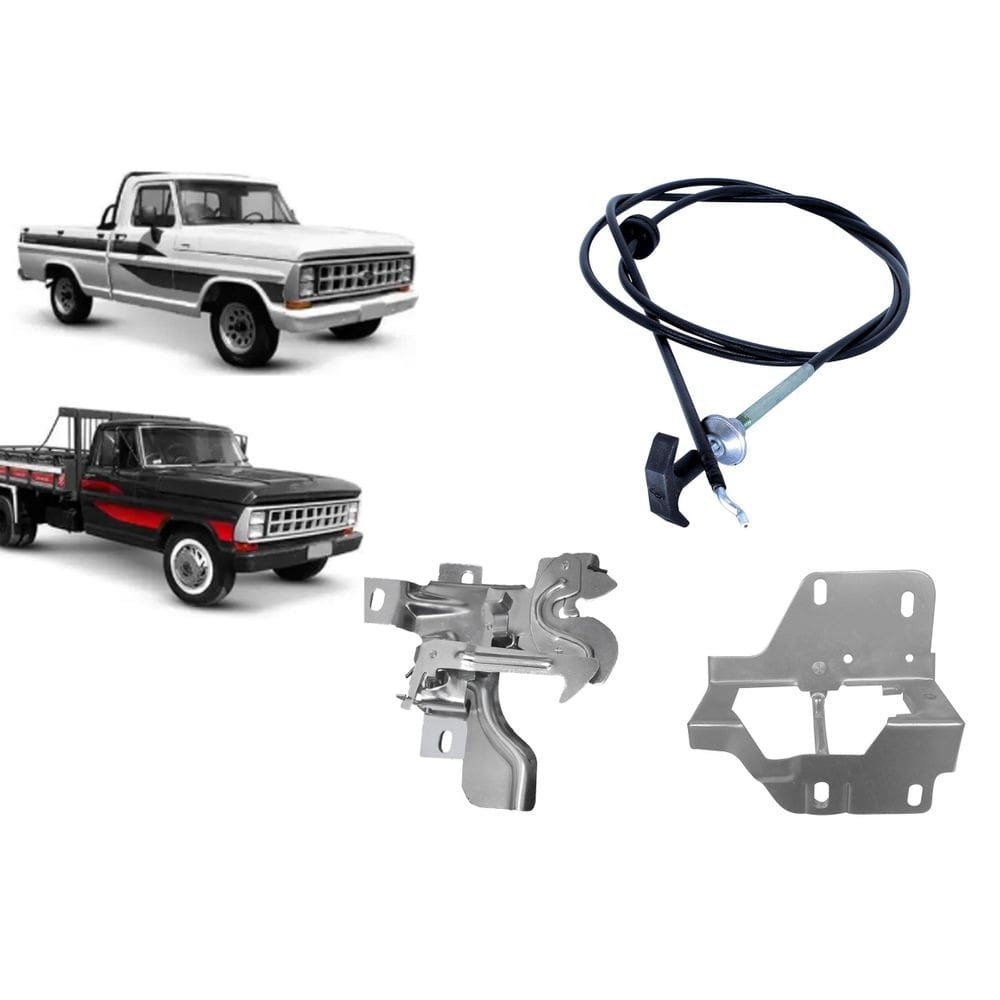 Kit Fecho Capô F1000 F4000 Ano 1989 A 1992 Com Cabo