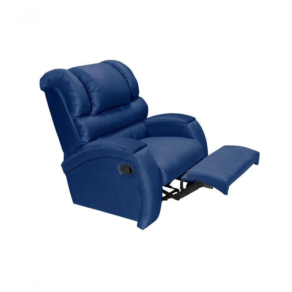 Poltrona Reclinável Imperial Zero Wall azul Marinho 375