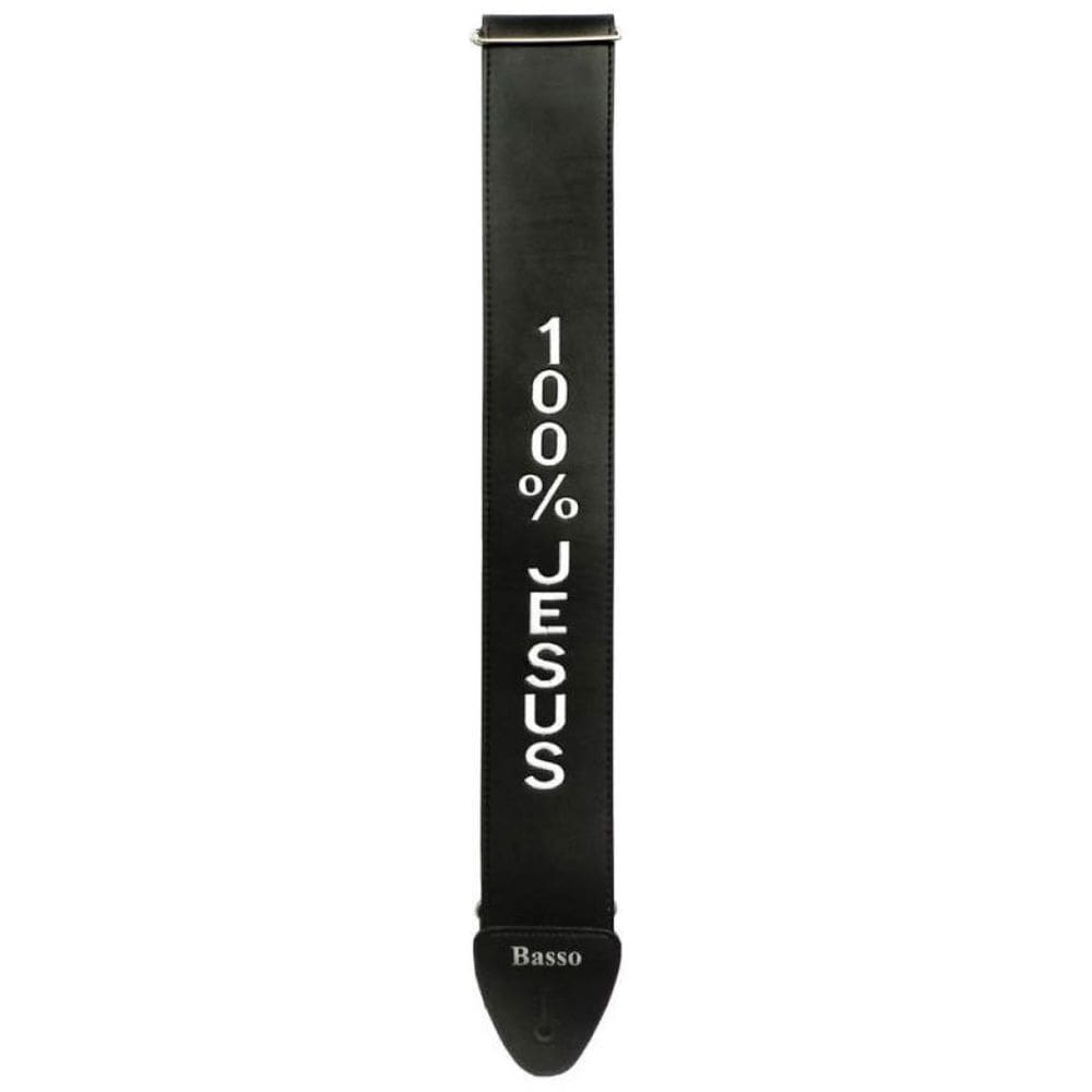 Correia Basso Ny-07 100% Jesus Preta Para Guitarra Violão