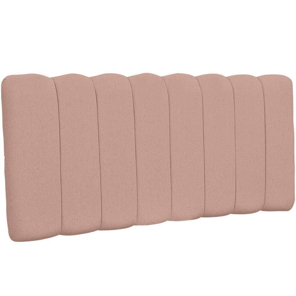 Cabeceira Cama Box Painel Casal 140 Cm Dubai W01 Linho Rosê