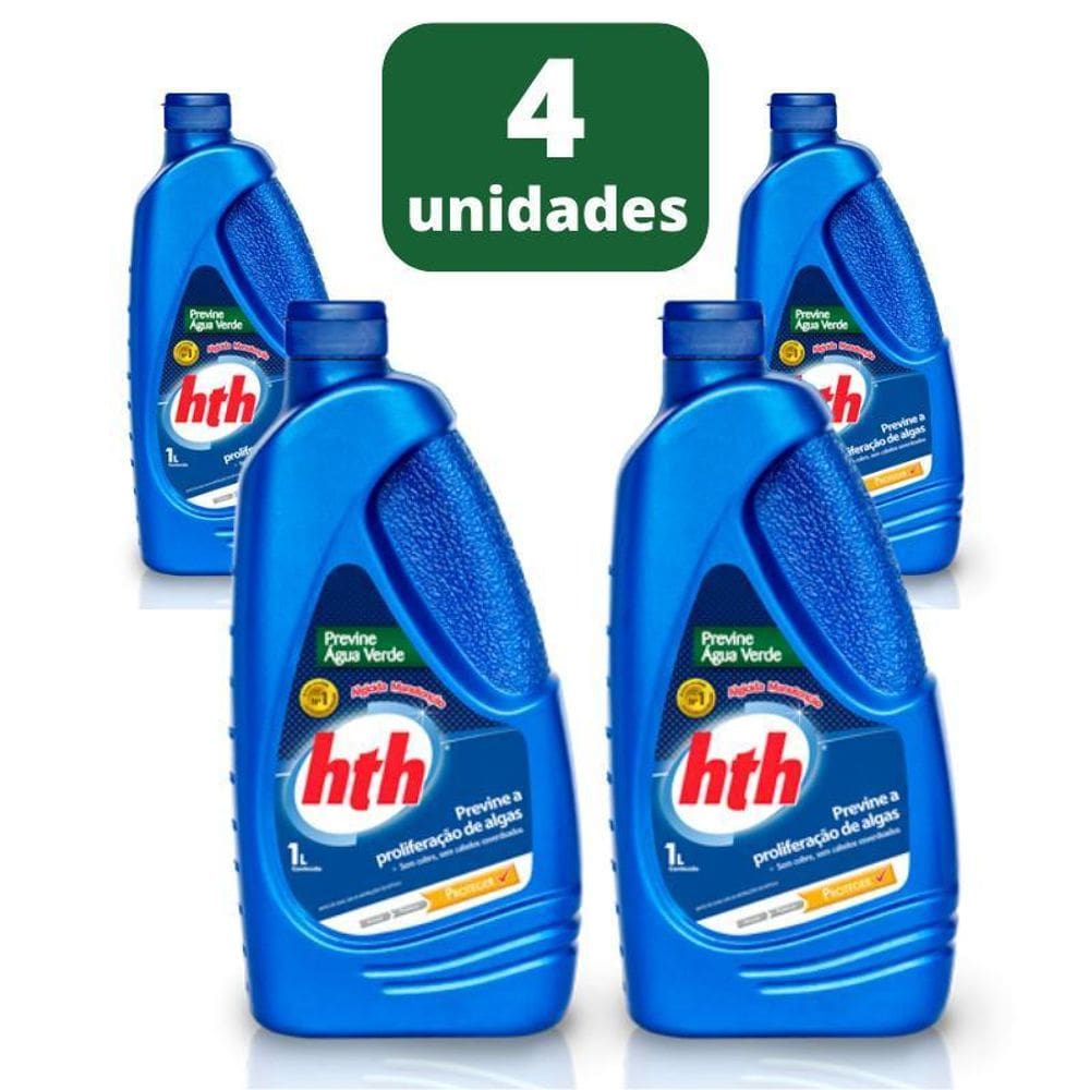Kit Previne Água Verde Algicida De Manutenção 4 Litros Hth