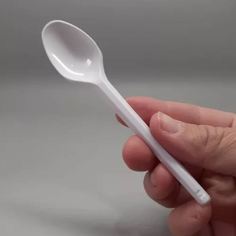 Colher Sobremesa Descartável C/50 Uni Reforçada Bolo Festa