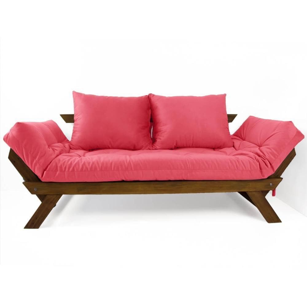 Sofá Japão Futon Goiaba Em Madeira Maciça Imbuia