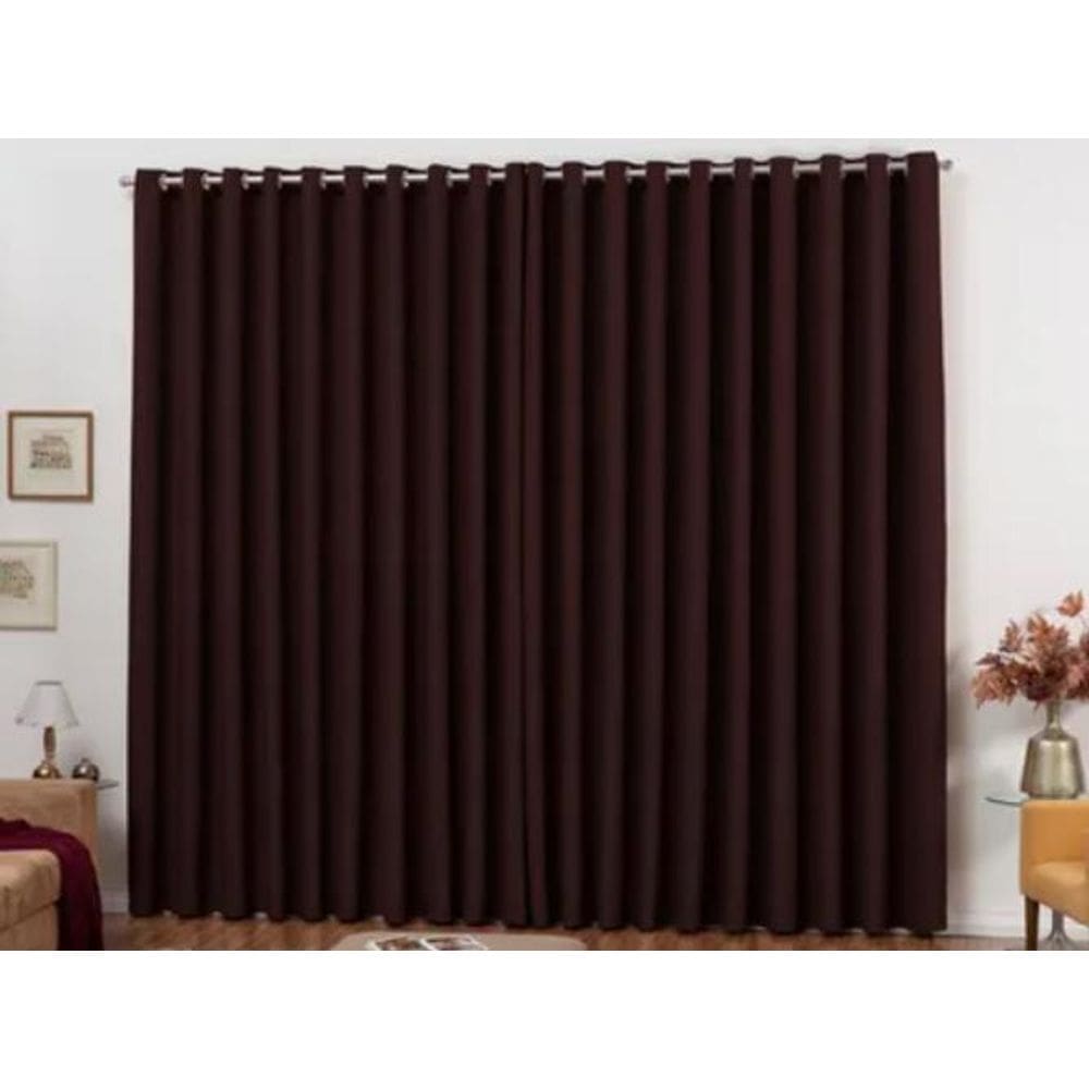 Cortina Luxo Blackout Lisboa 6 Metros Novo Modelo Tabaco