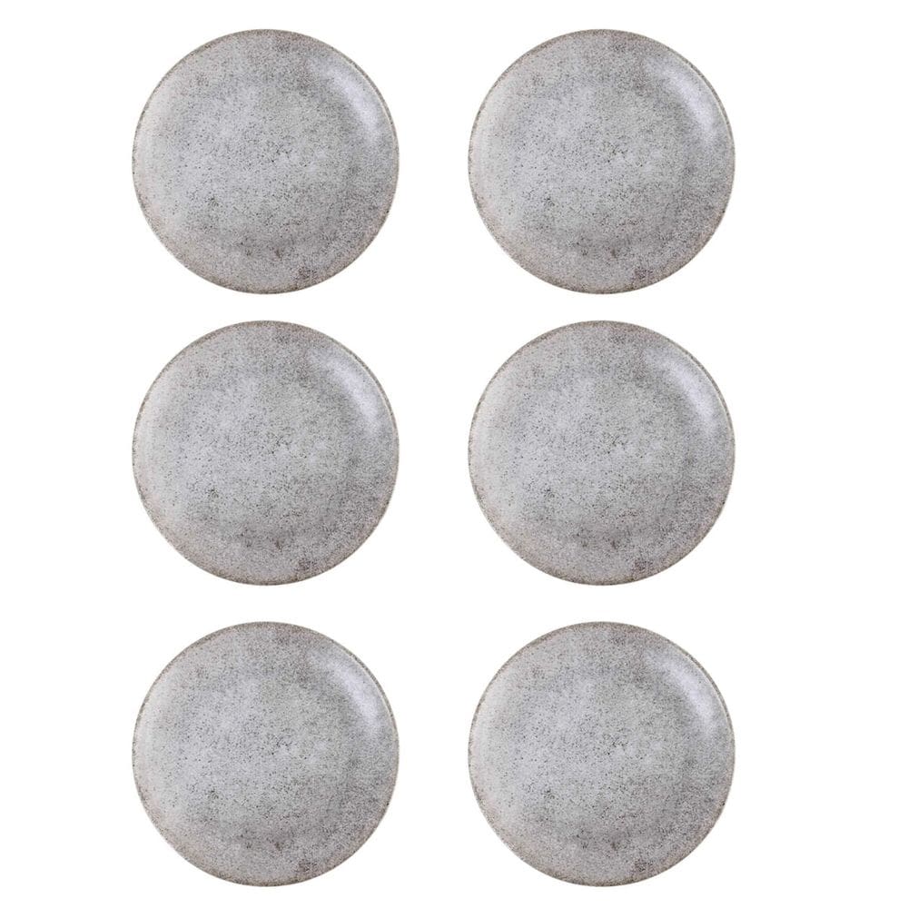 Prato Raso Coup Concrete de Cerâmica 29cm 6 Unidades - Alleanza 7546-201