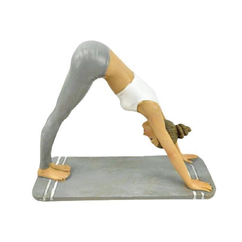 Enfeite Estátua Mulher Fazendo Ioga 13X16X6Cm Decorativa