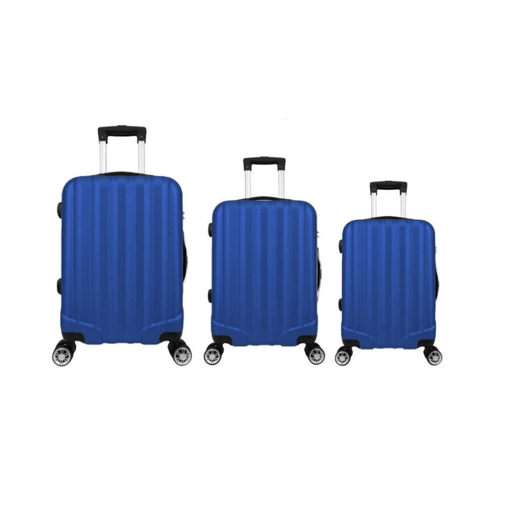 Kit Mala de Viagem abs 3 peças Adventure Fortt Azul - KMV01-AZ