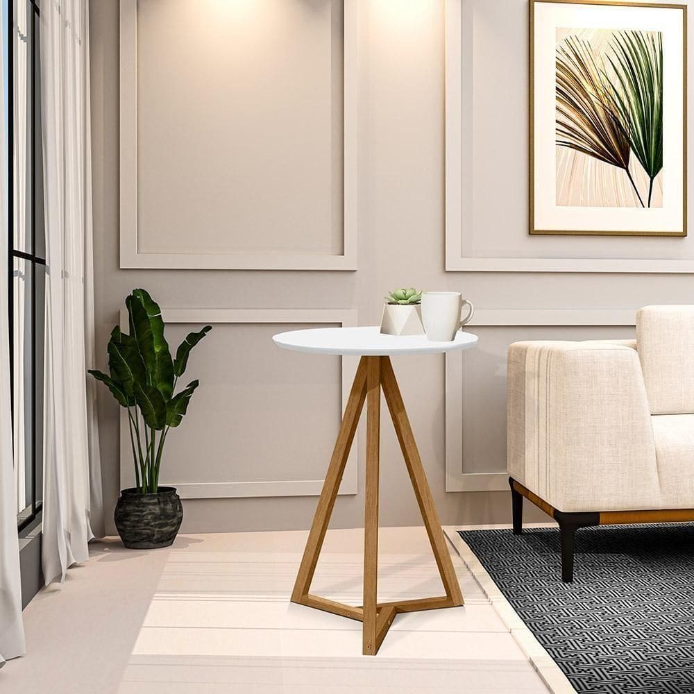 Mesa Lateral Classic Branco-nature - Tebarrot