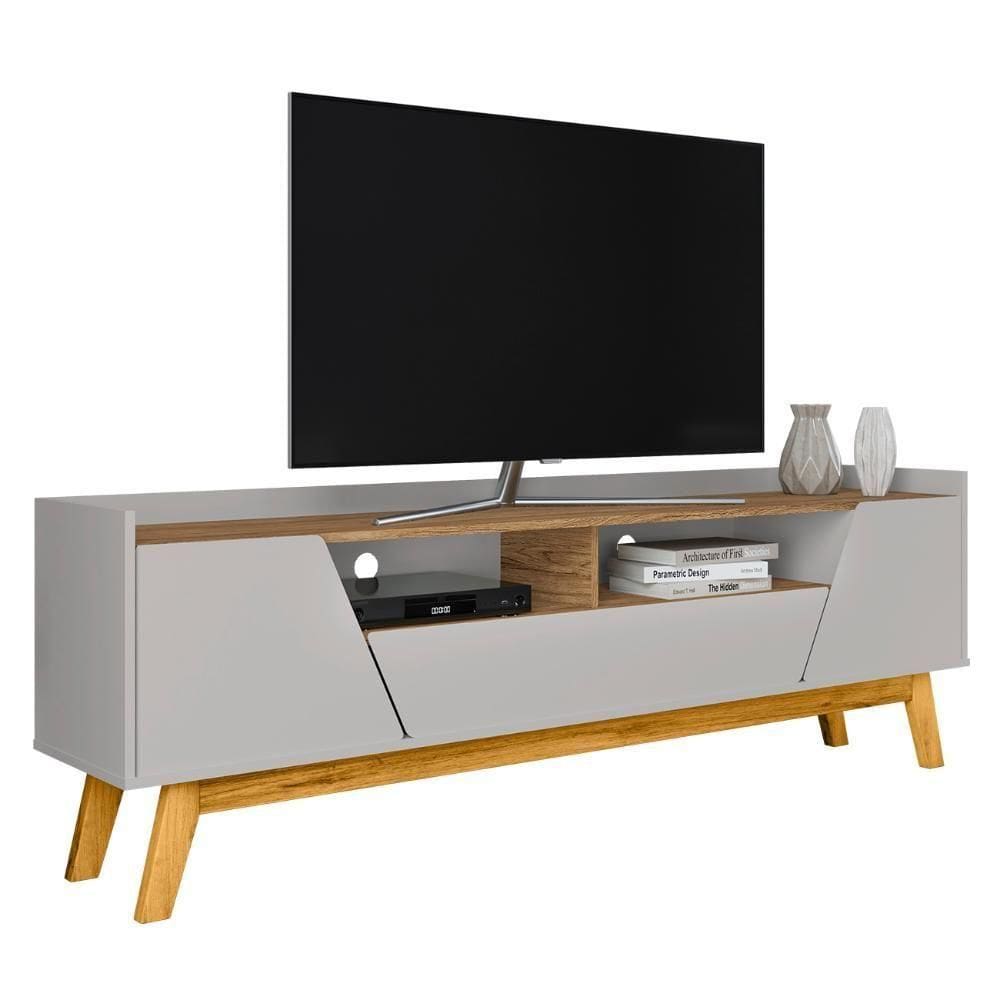 Rack Bancada Para 70 Pol 180cm Flora Off/cinamomo B02 - Mpozenato