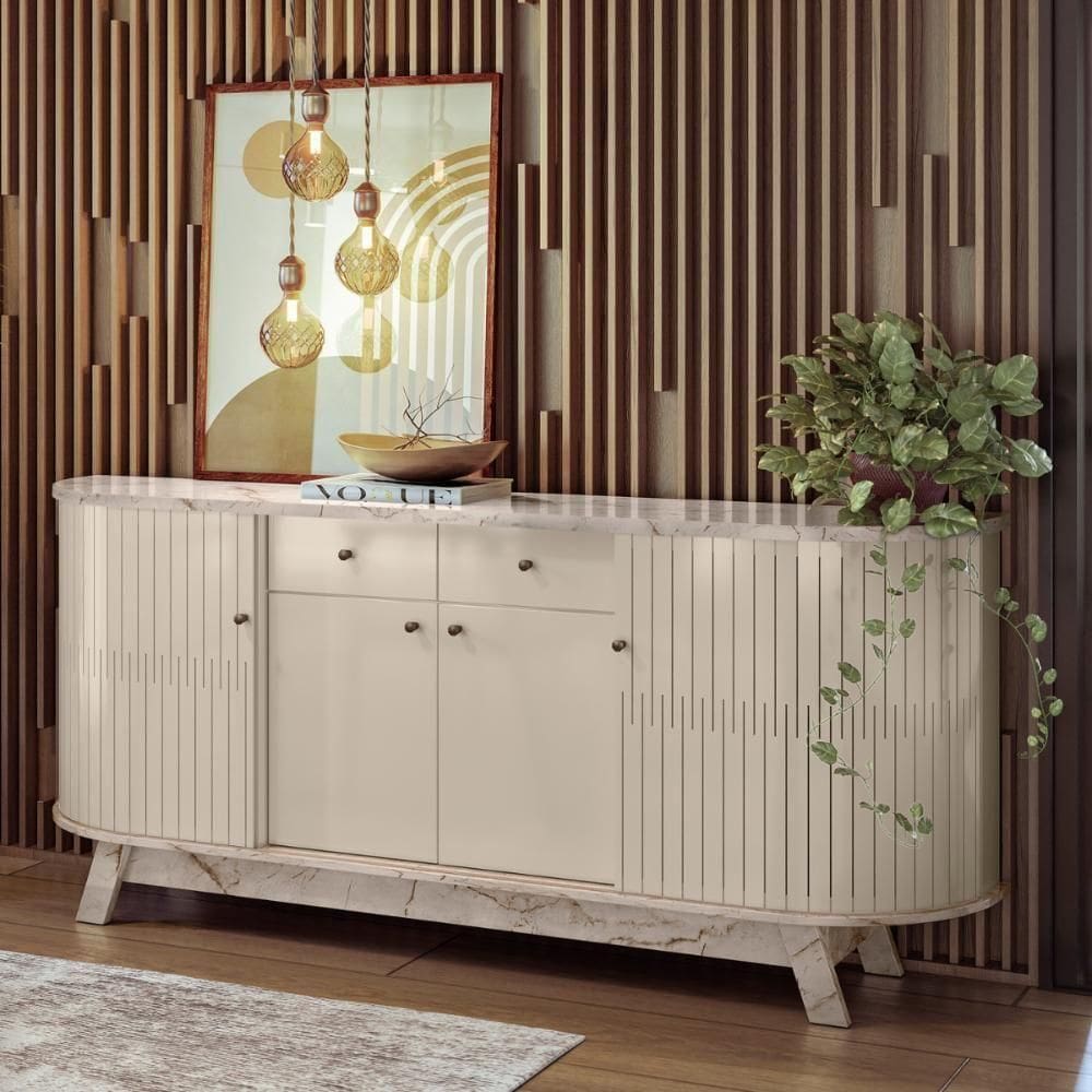 Buffet Mônaco Com Portas Calacata-off-white
