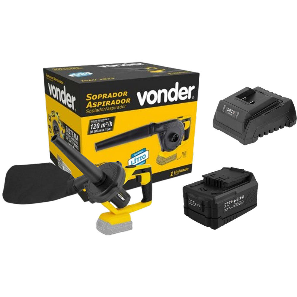 Soprador e Aspirador ISAV 1823 Vonder + Bateria 18V 2Ah DWT