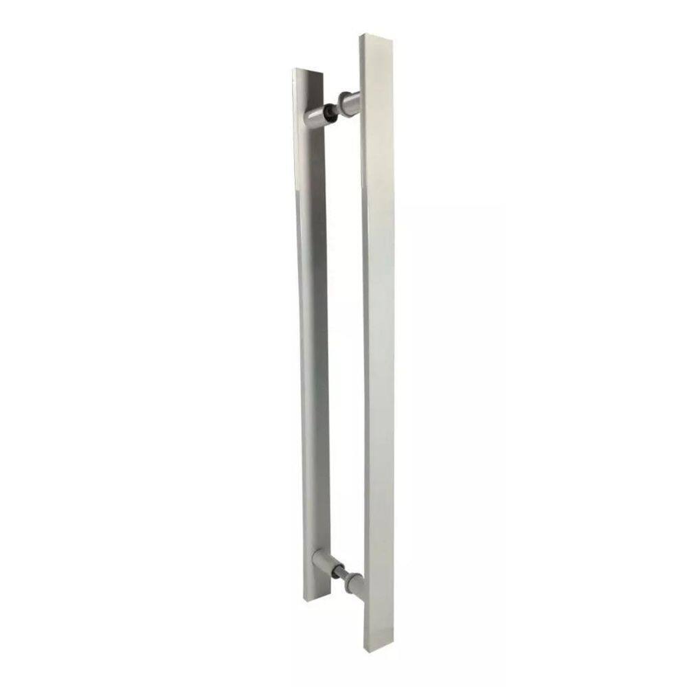 Puxador Para Portas Madeira / Vidro Alumínio Branco - 60 Cm