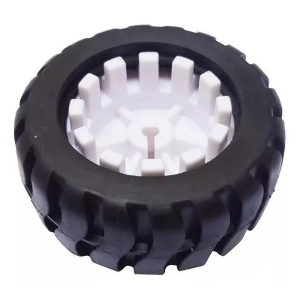 Roda Com Pneu De Borracha 42Mm Para Motor N20