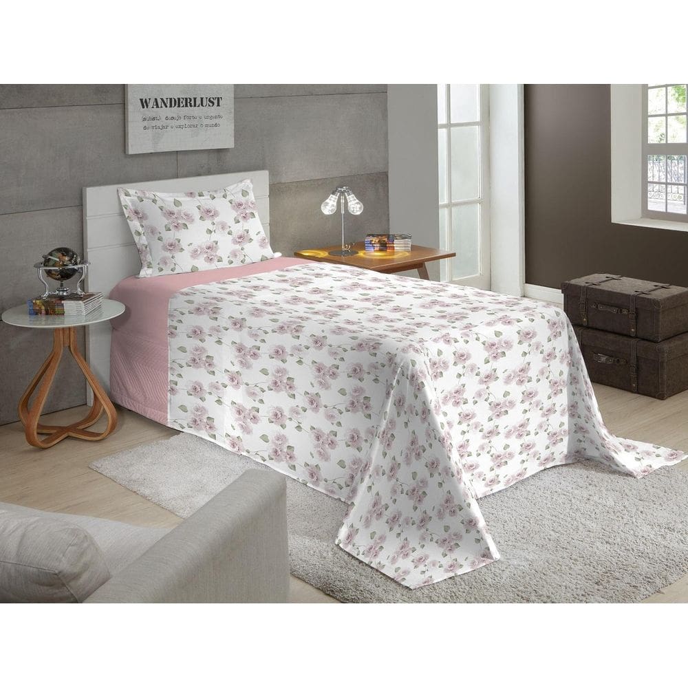 Jogo De Cama Solteiro 300 Fios Nova America - Leticia 7575
