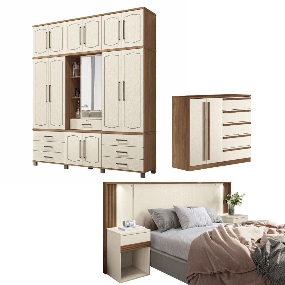 Jogo De Quarto Completo Amsterdam Jatoba Areia