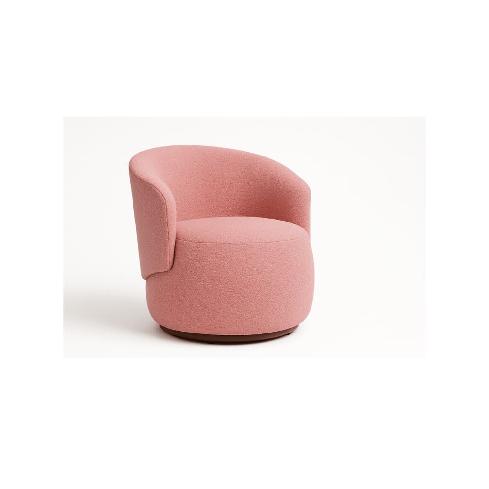 Poltrona Decorativa Sala Estar Orgânica Beatriz Suede Rosa - Montanaris Decor