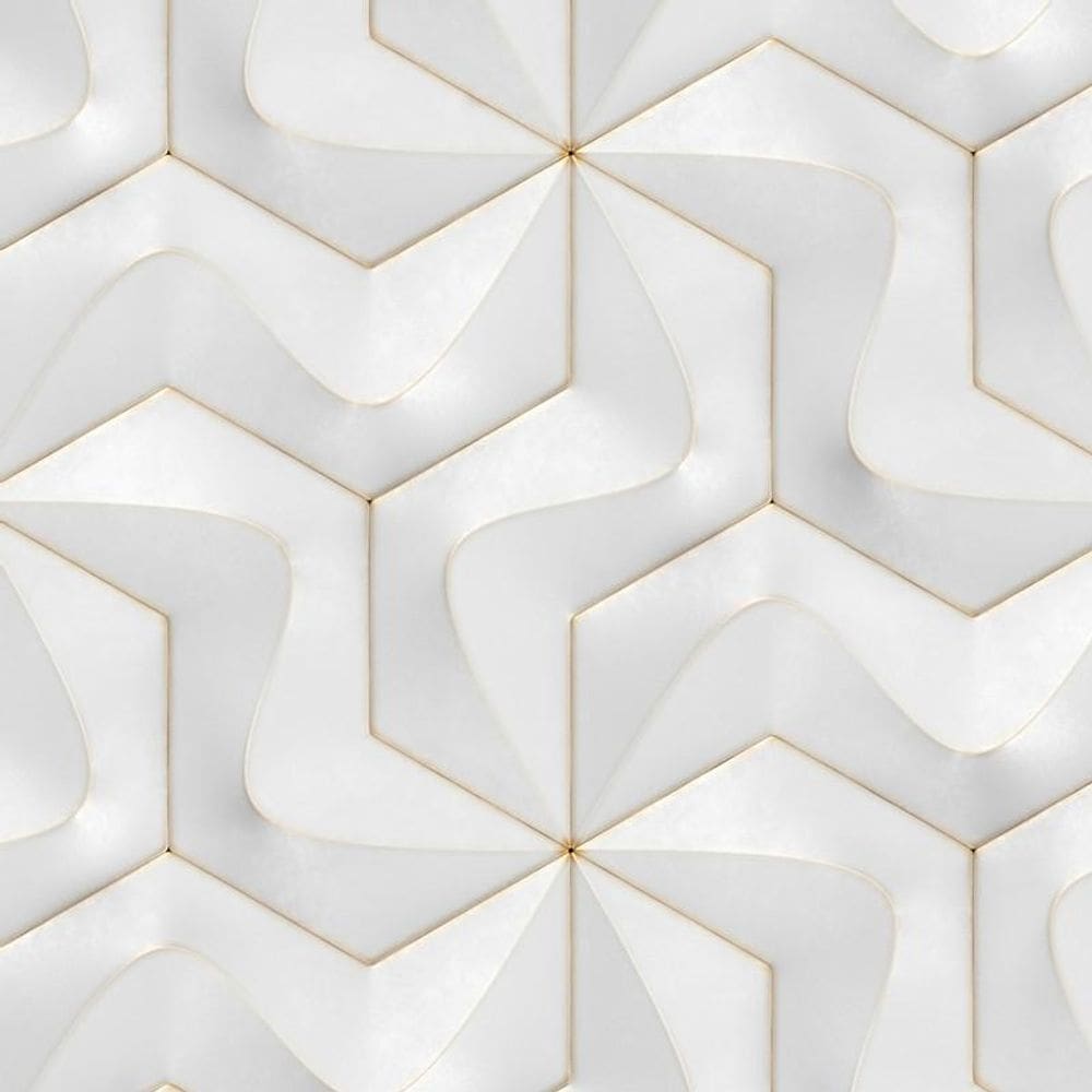 Papel De Parede 3D Formas Geometrica Grandes Autocolante