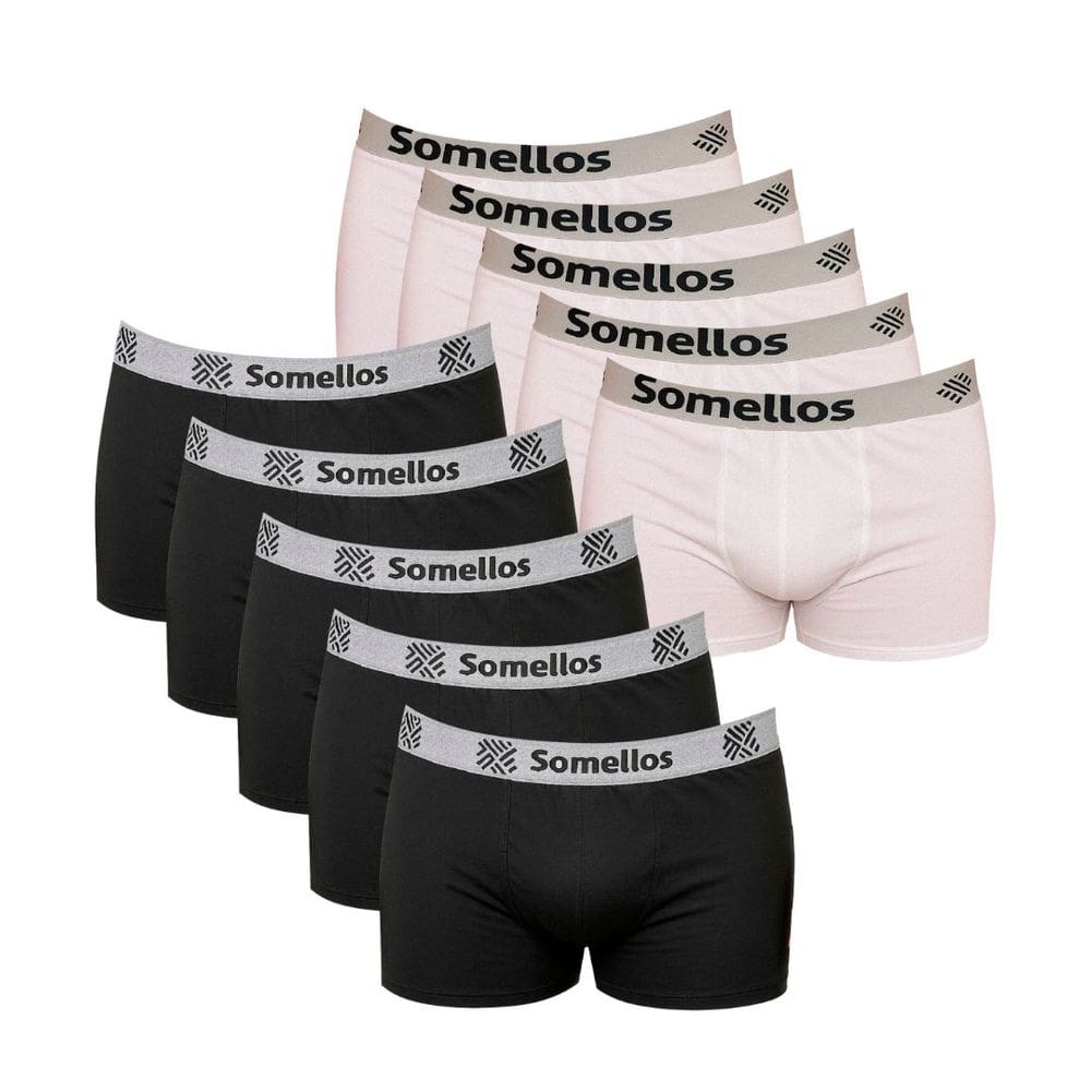 Kit 10 Cuecas Boxer PLUS SIZE EXG2 Somellos Cores Microfibra