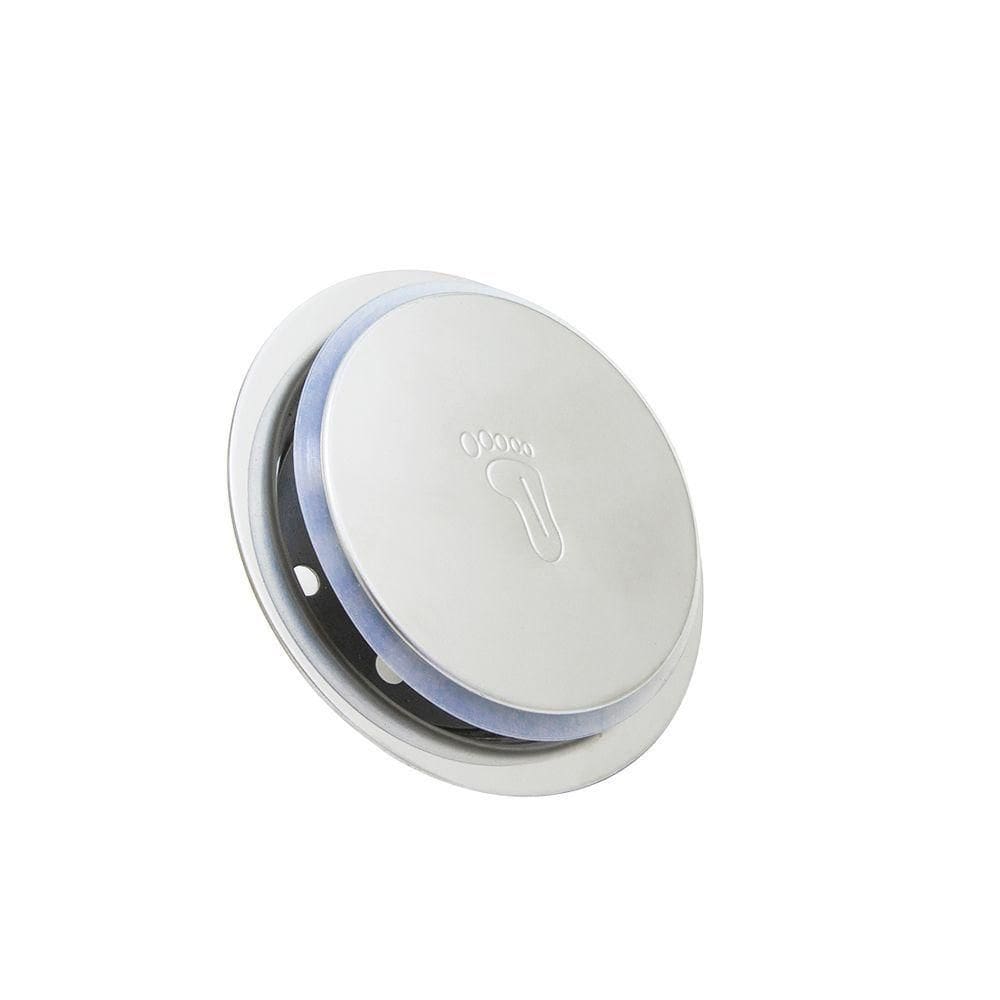 Ralo Click Automático Inteligente Para Banheiro Redondo 10x10cm Metal Inox Cromado Luxo