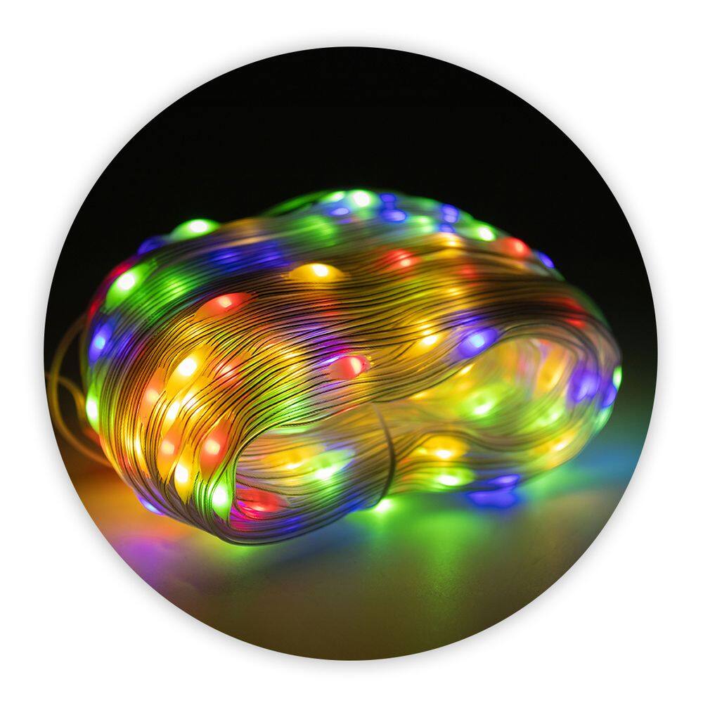 Luzes de Natal e Ano Novo Cordão LED 20m 8 Funções Colorido