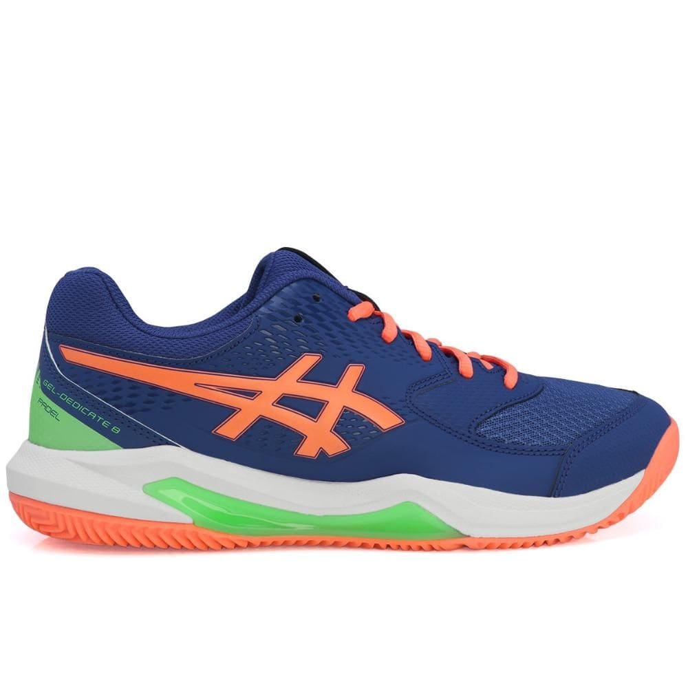 Tênis Asics Gel Dedicate 8 Padel Azul e Laranja