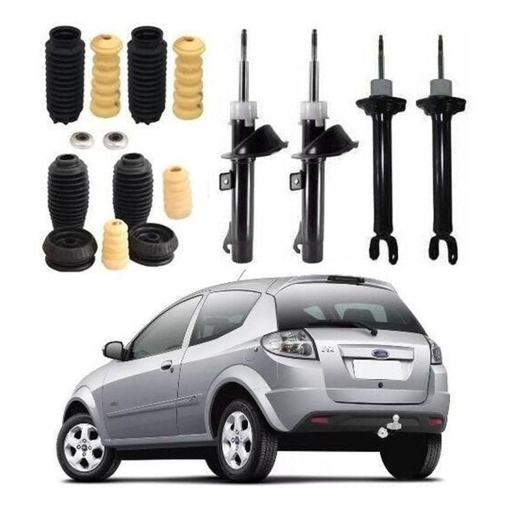 4 Amortecedores + Batentes Ford Ka Até 2013