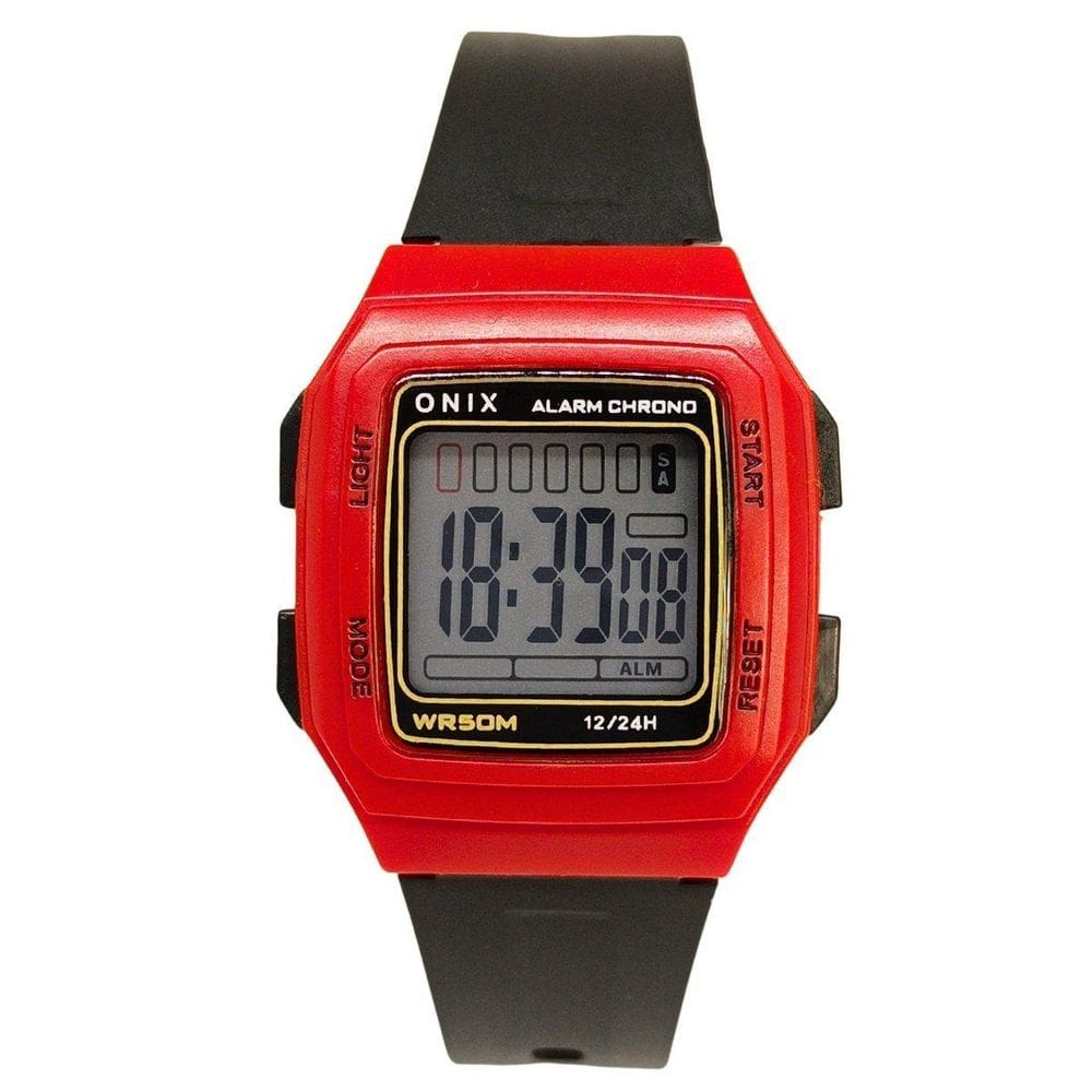 Relógio Menino Onix Digital It-7300122 Vermelho E Preto