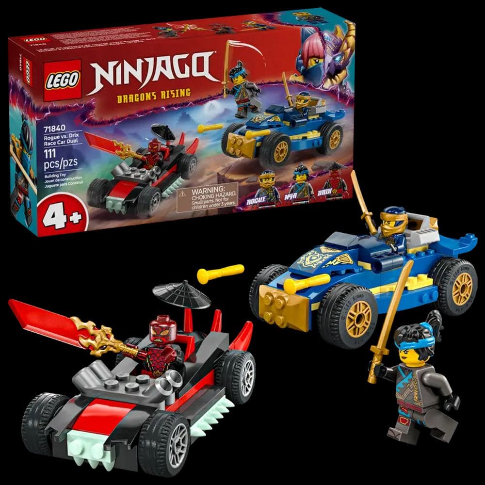 Blocos De Montar - Duelo de Carros de Corrida de Rogue vs Drix LEGO DO BRASIL