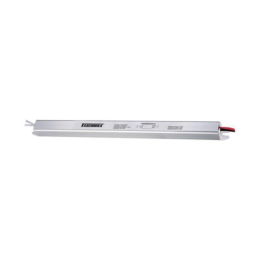 Fonte Slim Chaveada Para Fita Led Taschibra 12v 3a - 36w Bivolt
