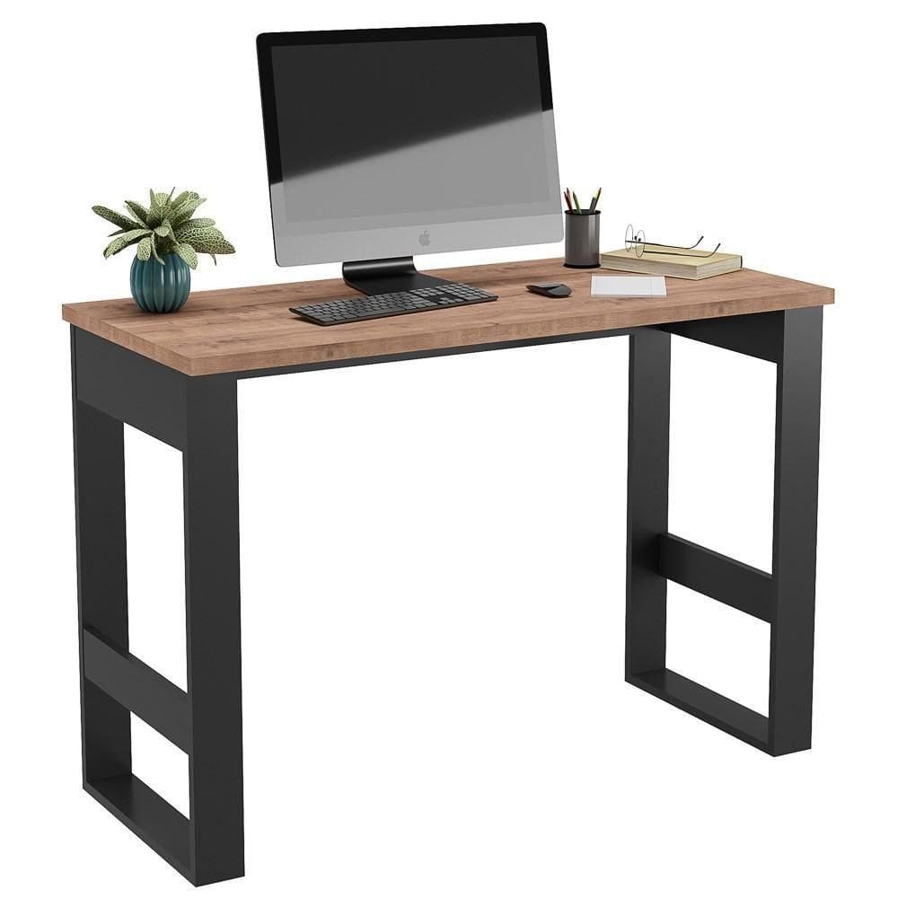 Mesa Para Computador Estilo Industrial 115cm Chess F04 Preto-solanum - Mpozenato