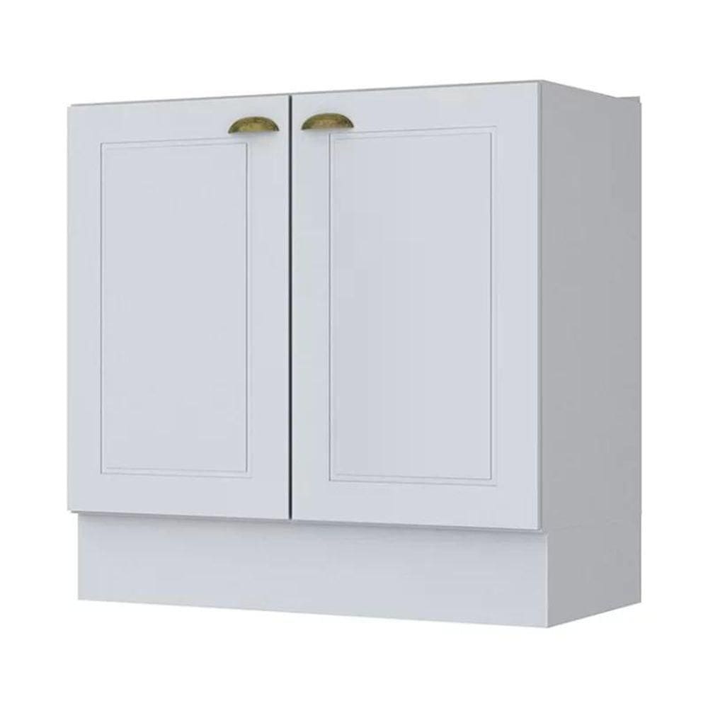 Balcão 2 Portas 80cm Americana Branco - Móveis Henn Branco