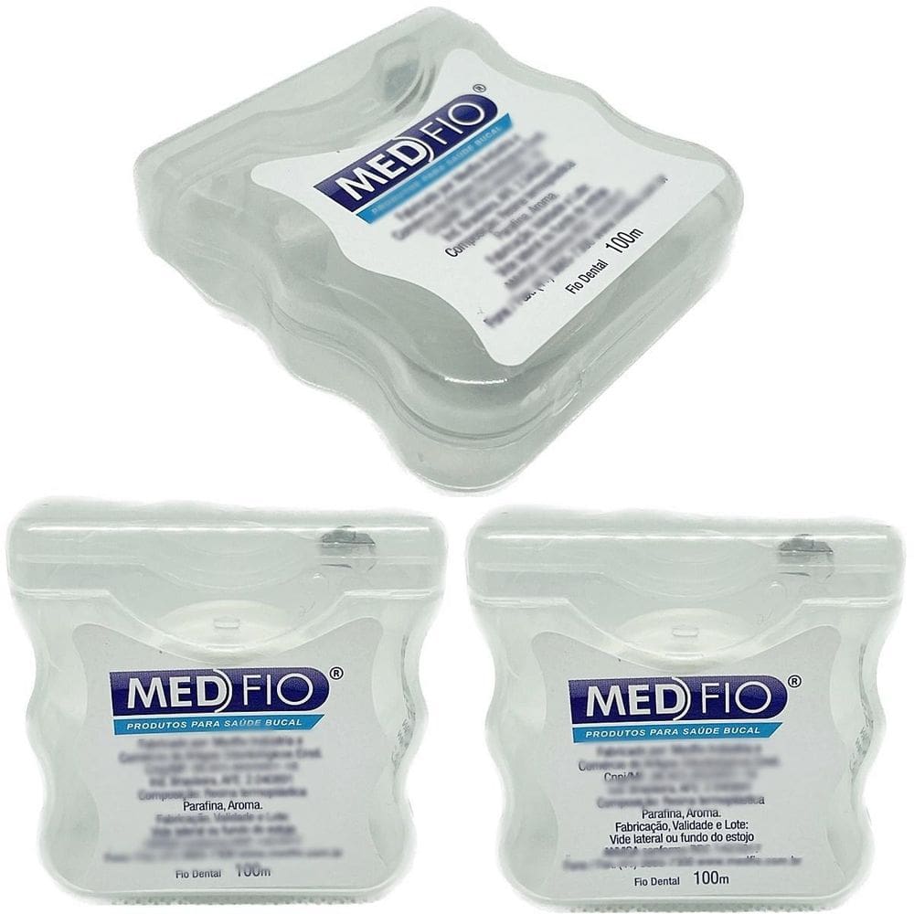 Kit 20 Rolos Fio Dental 100 Metros Cada Aroma Menta Encerado