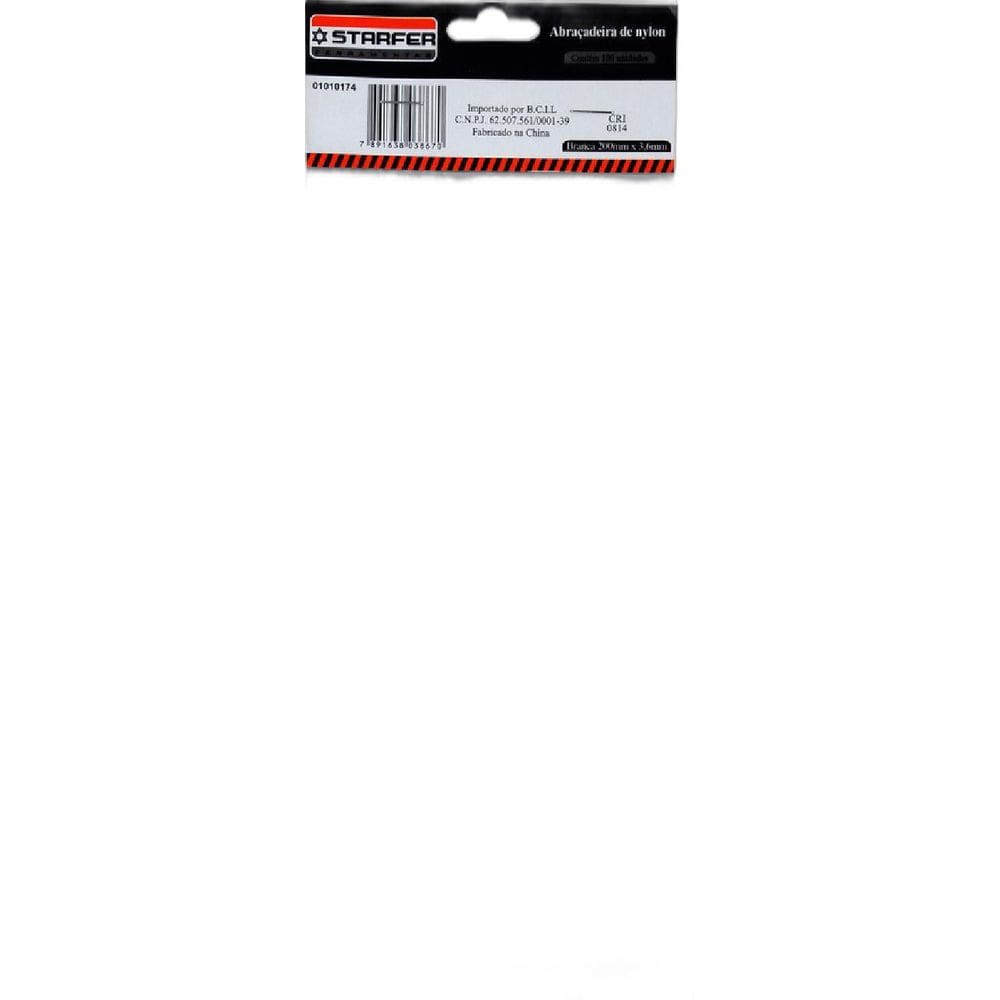 1000 Abraçadeira Nylon Branca 200X2,5Mm Starfer