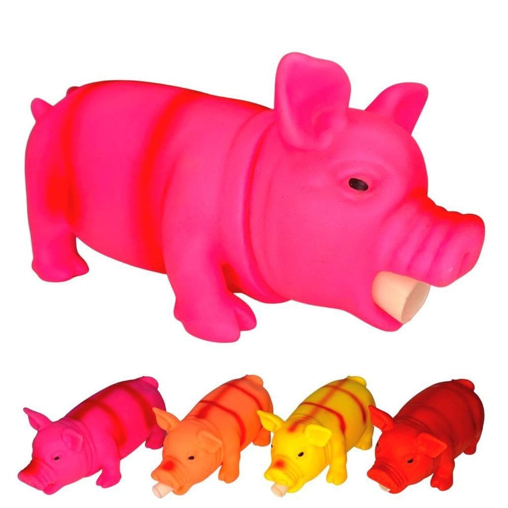 Brinquedo Cães Porco Vinil Com Barulho Sonoro - Colorido