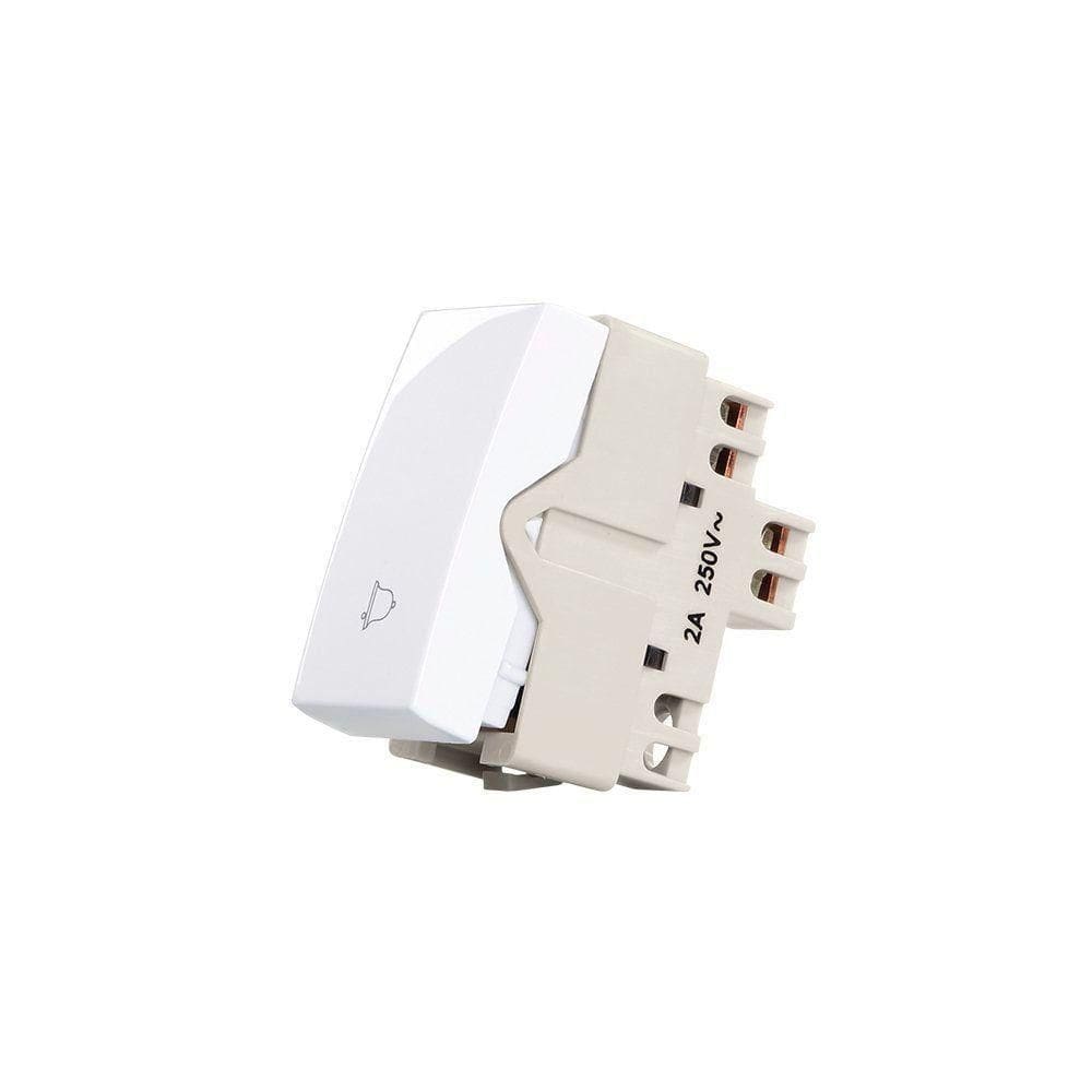 Módulo Interruptor Pulsador Para Campainha Margirius Sleek 10A Branco
