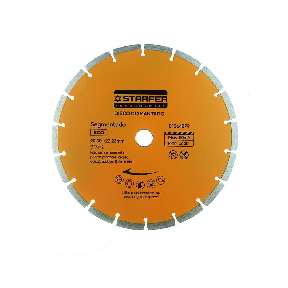 Disco Diamantado Segmentado Starfer Eco 9 Polegadas