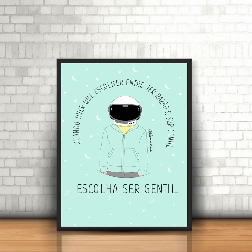 Quadro Moldura Extraordinário Frase Livro Filme Gentileza