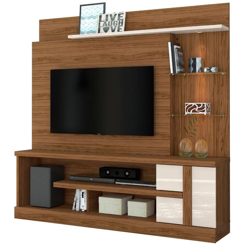 Estante Home Para 55 Polegadas Alan Off White Madetec