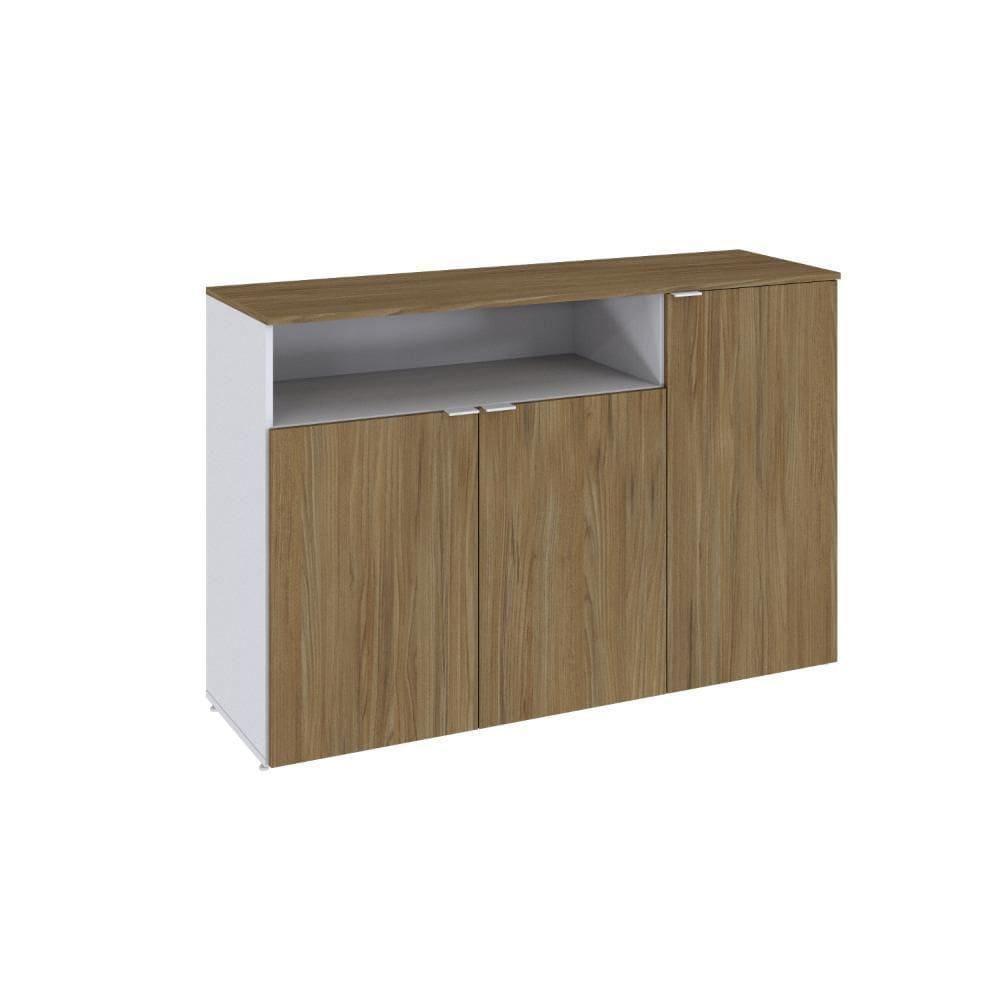 Armário Aparador Com 03 Portas E Nicho 89,5x135x42cm Wlap135 Com vermont Oak