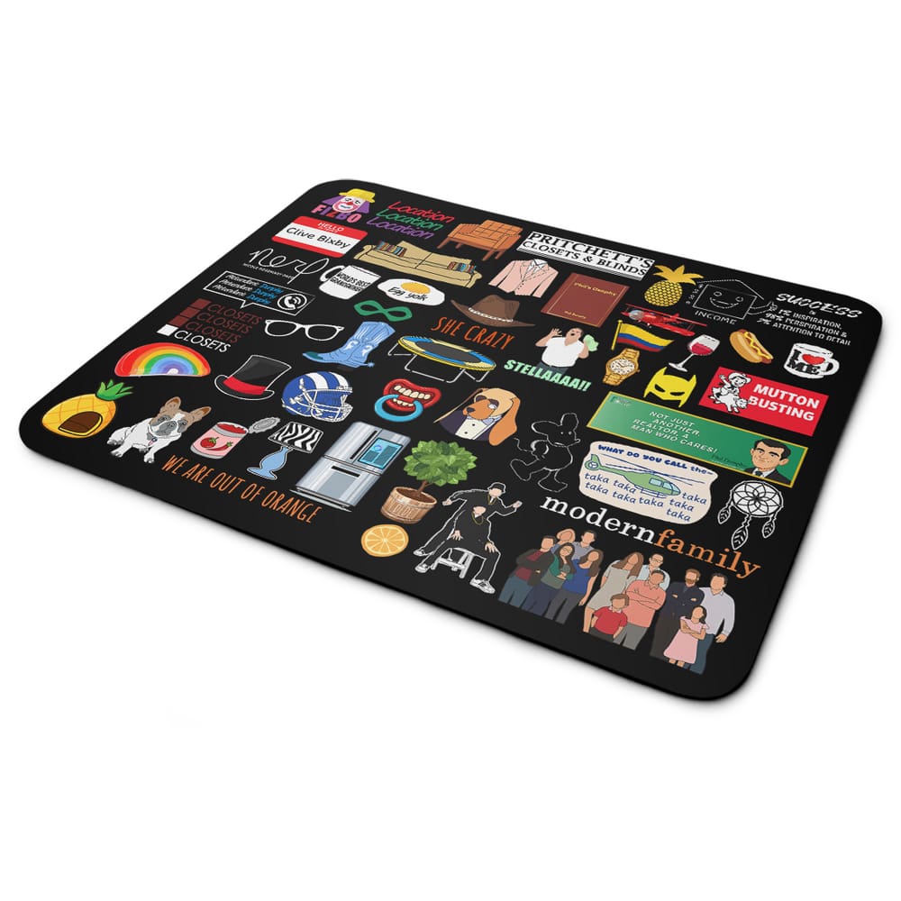 Mouse Pad Geek Icons Moments - Modern Family - Preto