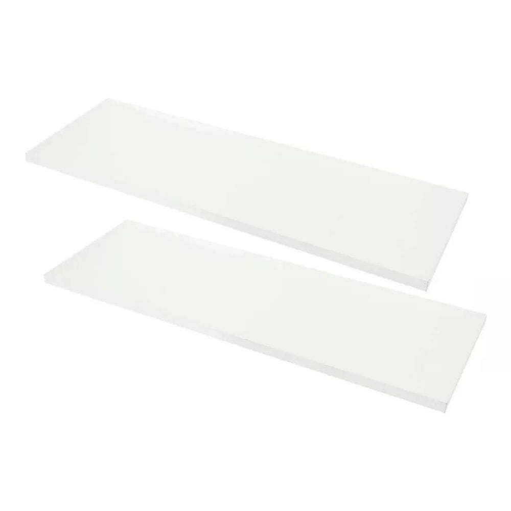 Kit 2 Prateleiras 40X25 Mdf Preto Acompanha Kit Instalação